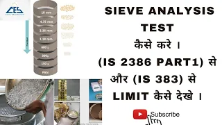 Aggregate Sieve analysis test procedure as per (IS- 2386 part 1) and result as per (IS- 383) ||