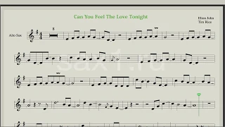 Elton John - Can you feel the love tonight (Backing track and sheet music saxophone alto)