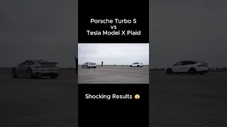 Porsche Turbo S vs Telsa Model X Plaid