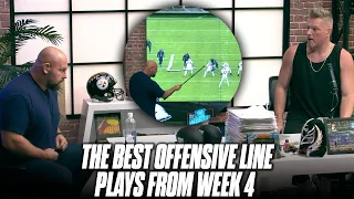 Former NFL Player & Coach AQ Shipley Breaks Down The BEST O-Line Plays Of Week 4 | Pat McAfee Show