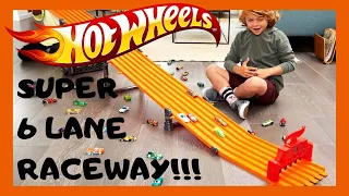 Hot Wheels 6-Lane Super Raceway REVIEW!!!