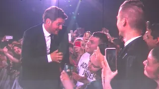 Michael Bublé lets superfan Marcus sing his showersong, The O2 Arena, London