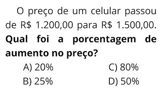 VOCÊ SABE RESOLVER QUESTÕES DE PORCENTAGEM?  TENTE RESPONDER ESSAS QUESTÃO ENTÃO!