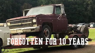 ABUSED AND FORGOTTEN!! Chevy C30 Squarebody revival. Will it run and drive after 10 years?