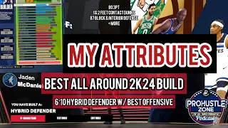 NBA #2k24 |Best Hybrid Defender( 6’10 )build my attributes.📊