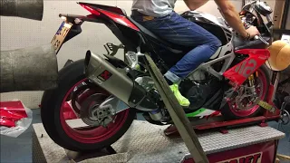 The 2018 Aprilia RSV4 RF on the Dyno