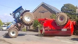 WORLD'S MOST STUPID TRACTOR DRIVERS, CRAZY TRACTOR DRIVING FAILS 2017