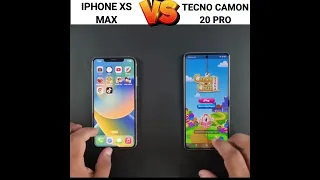 IPHONE XS MAX VS TECNO CAMON 20 PRO #speedtest #ytshorts #shorts