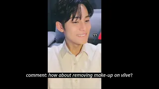 mingyu saw a comment asking to remove makeup on vlive #shorts