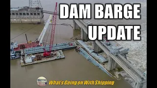 Two Dam Barges Remain against McAlpine Dam in Louisville, KY | UPDATE on Salvage Efforts Apr 4, 2023