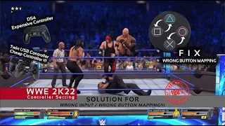 WWE 2K22 - New Controller Fix 2022 (DS4 Windows, xOutput, x360ce, Steam Controller) Button Mapping !