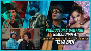 KEVVO, Arcangel, Becky G, Ft. Darell - Te Va Bien | 🌟 Reacción Productor y Bailarín 🌟 #NeckeYBisweik