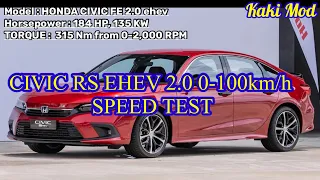 HONDA CIVIC 2.0 EHEV 0-100 km/h SPEED TEST