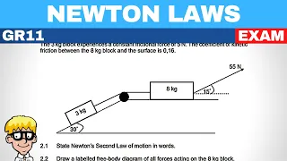 Newton laws exam questions