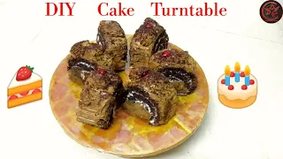 How To Make Cake Turntable With Fidget Spinner And Bottle Cap 🎂|Cake Icing