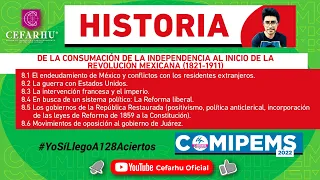 Curso COMIPEMS 2022 GRATUITO – HISTORIA –LA CONSUMACIÓN DE LA INDEPENDENCIA A INICIO DE LAREVOLUCIÓN