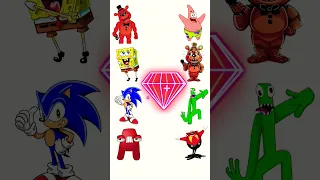 FNAF Sonic Alphabetlore Puzzle Challenge 🤔🕹️ #grimaceshake #fnaf #alphabetlore #sonic #shorts