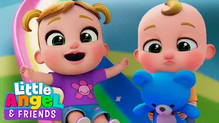 10 Babies on the Slide | Little Angel And Friends Kid Songs