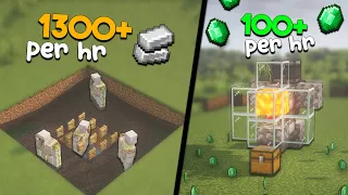 3 MUST Have Farms for your Survival World (IRON, FOOD+EMERALDS & MOB FARMS)