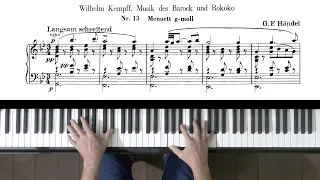 Handel "Minuet in G minor" (arr. Kempff) P. Barton, FEURICH 133 piano