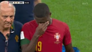 Nuno Mendes INJURY vs Uruguay, Portugal Nuno Mendes Walks Off INJURED in Tears 😭