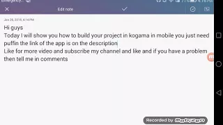Kogama how to build a project in mobile