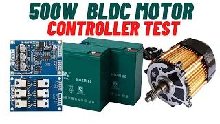 DC 12V to 36V 15A 500W BLDC Motor Speed Controller Board Test with 800W EV Motor