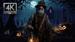 Spooky Graveyard Halloween Ambience, Spooky Sounds and Soft Crickets