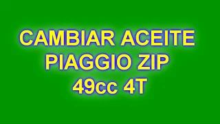 Cambiar aceite PIAGGIO ZIP 4T 49cc Muy Fácil