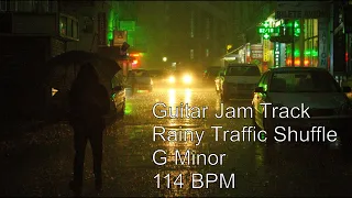 Guitar Backing Track / Guitar Jam Track "Rainy Traffic Shuffle" G-minor, 114 BPM