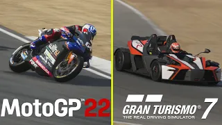MotoGP 22 vs Gran Turismo 7 Laguna Seca PS5 Graphics Comparison