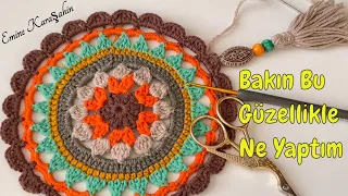 Crochet mandala motif making / I decorated the bag and shared it with you....