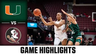 Miami vs. Florida State Women's Basketball Highlights (2022-23)