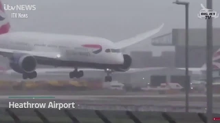 Dramatic footage shows the British Airways struggle against Storm Erik