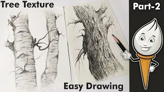 How To Draw Realistic Birch Tree Trunk With Pencil Part-2 | Tree Texture | Drawing | Tree Bark