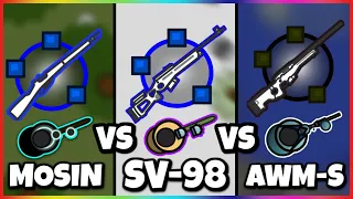 MOSIN vs SV-98 vs AWM-S! || Best Sniper?? || Pro Surviv.io Gameplay!