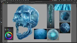 Digital Painting Tutorial | Process Timelapse | Ice Skull Study