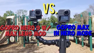 GoPro Hero 9 Max Lens Mod vs GoPro Max | Max Superview: Side By Side Comparison (dennis meets world)