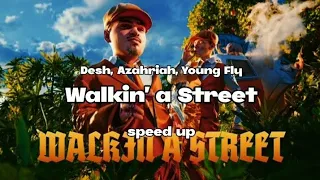 DESH, AZAHRIAH, YOUNG FLY - WALKIN' A STREET (Speed up) [Speed up songs By Wiskyklip]