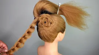 Flower Braid Tutorial for Beginners | Cute Flower Girls Wedding Hairstyle For Long Hair