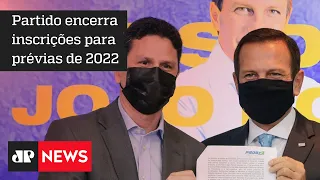 Eduardo Leite e João Doria devem travar disputa em prévias do PSDB