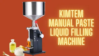 KIMTEM Manual Paste Liquid Filling Machine 5-50ml Bottle Filler Adjustable Bottle Filling Machine