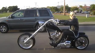 The Ghost Rider in Myrtle beach on Chopper (Halloween)