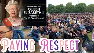 People  across UK continue paying respect to Her Majesty Queen`s Elizabeth II in Hyde Park 19/9/2022