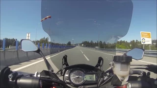 Kawasaki Z1000 SX Accelerating from 50 to 220 km/h