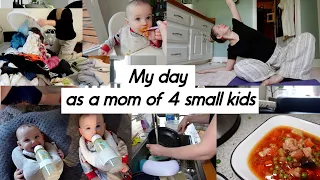 DAY IN THE LIFE AS A MOM OF 4 //  cook and laundry // busy mom life