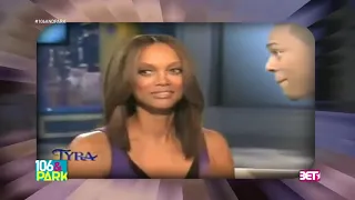 Tyra Banks & Bow Wow Unexpectedly Kiss LIVE 106 & Park4