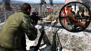 Ukrainian snipers from secret point atop building kill Russian general and hundreds soldiers.