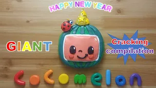 GIANT cocomelon happy new year clay cracking compilation 거대 코코멜론 새해 점토 부수기 위주로 편집