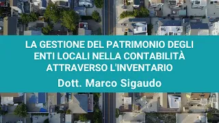 La gestione del patrimonio degli Enti Locali nella contabilità attraverso l'inventario